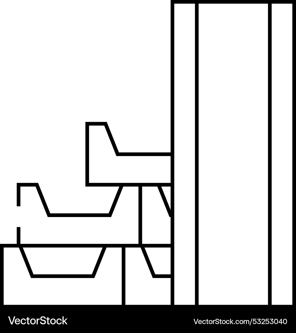 Draining system building material line icon Draining system building material line icon Vector Image