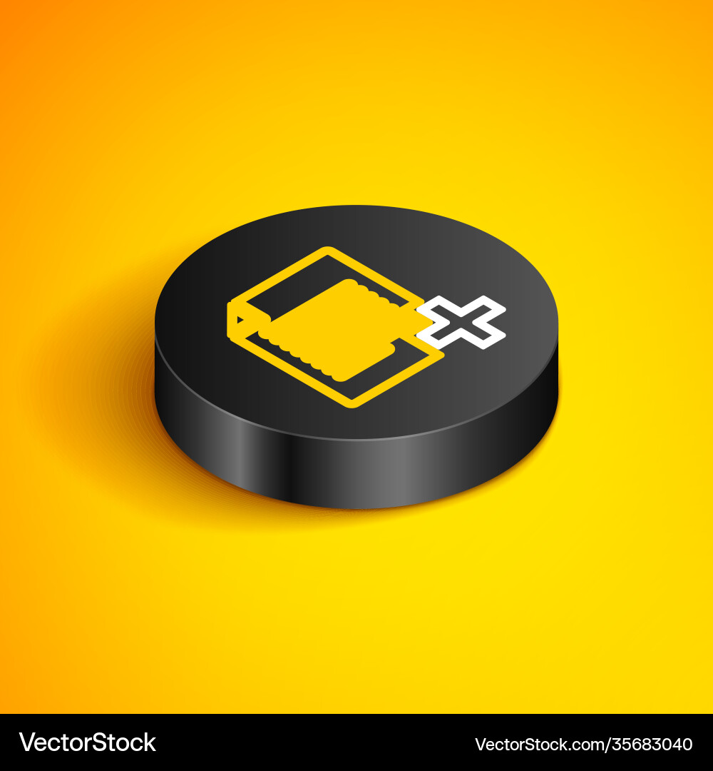 Isometric line add new file icon isolated Isometric line add new file icon isolated vector image