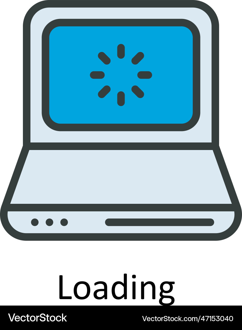 Loading fill outline icon design vector image