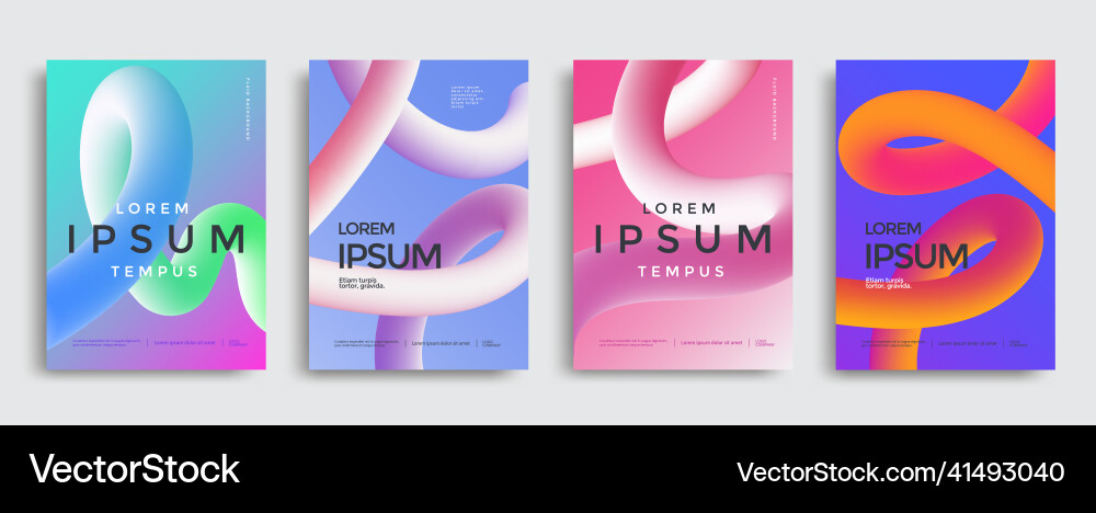 Minimal poster layout with vibrant gradient wave Minimal poster layout with vibrant gradient wave vector image