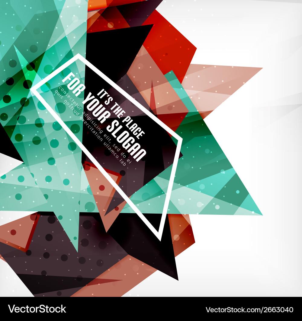 Modern 3d glossy overlapping triangles Vector Image
