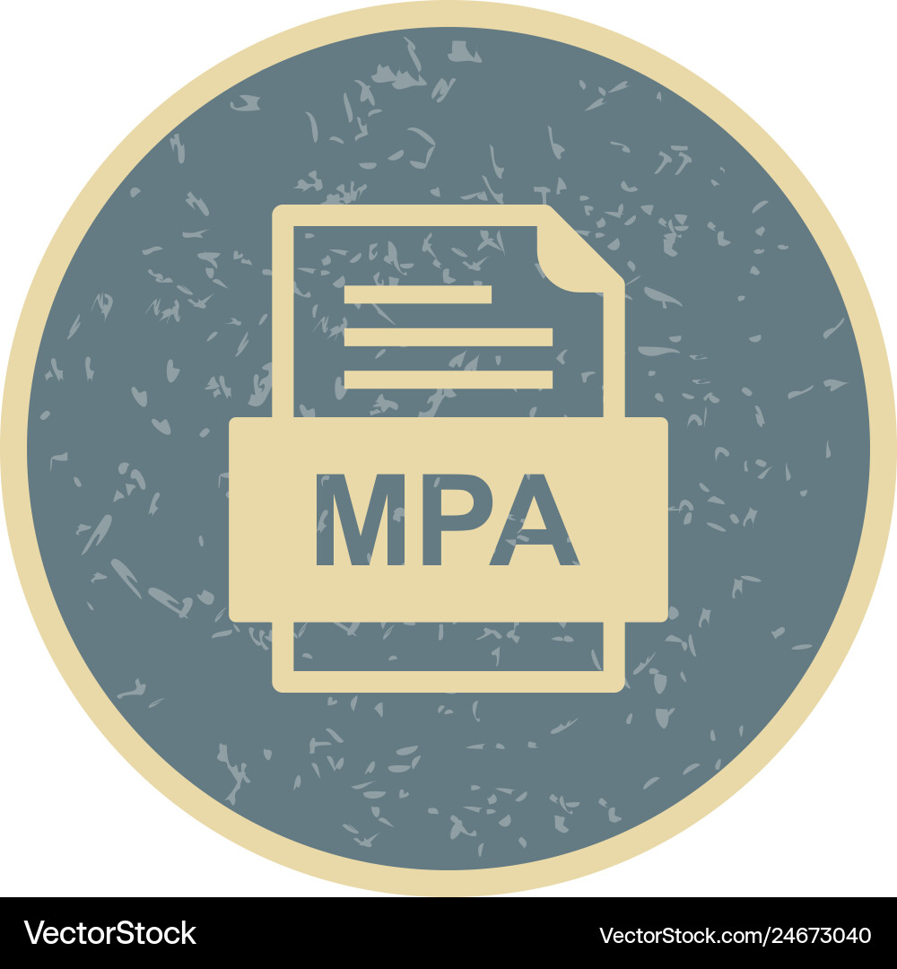 Mpa file document icon vector image
