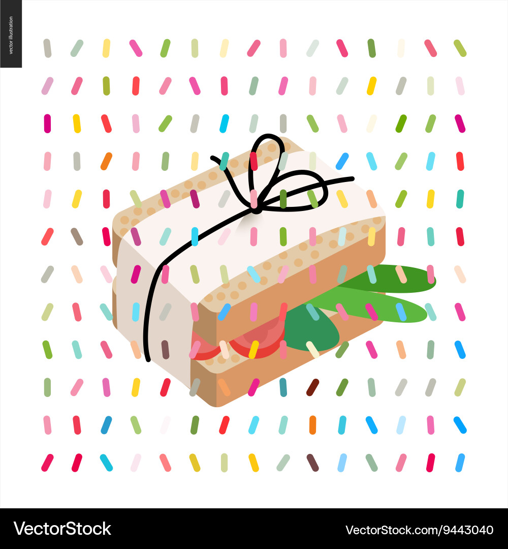 Sandwich and a pattern vector image