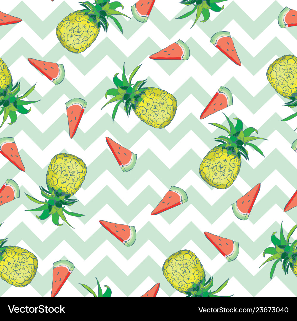 Seamless pattern with pineapples Seamless pattern with pineapples Vector Image