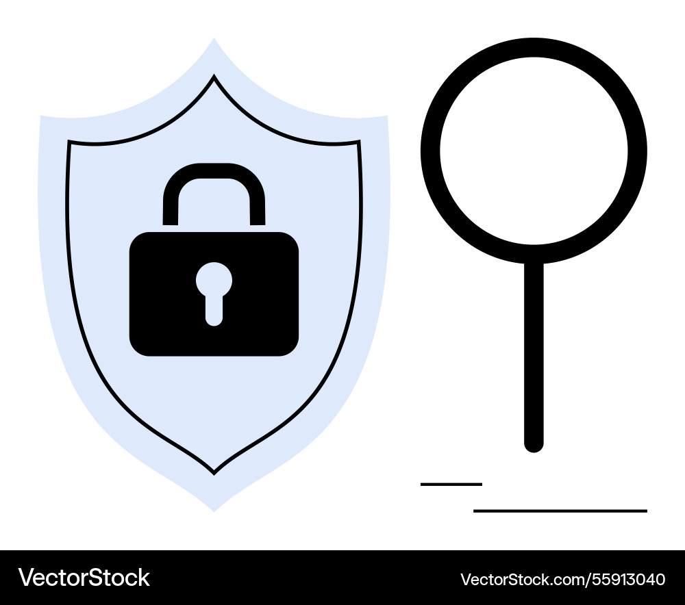 Shield and lock representing security Shield and lock representing security vector image