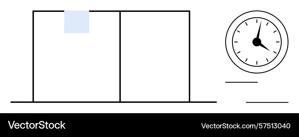Time management concept with clock and open Time management concept with clock and open vector image