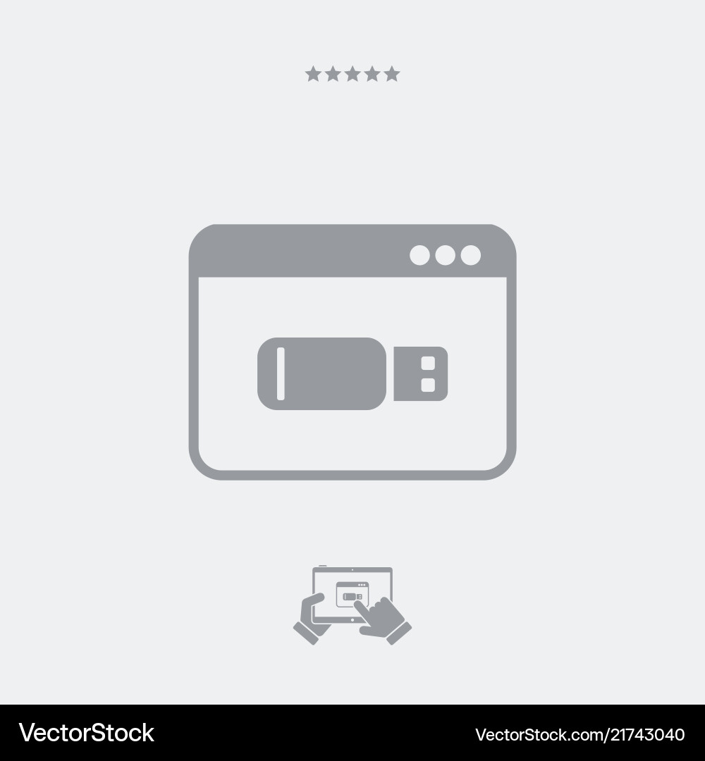Usb memory application Usb memory application vector image