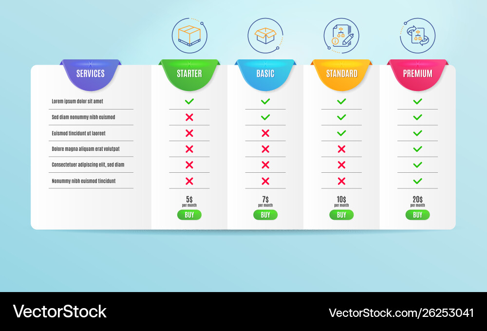 Algorithm delivery box and opened icons set Algorithm delivery box and opened icons set vector image