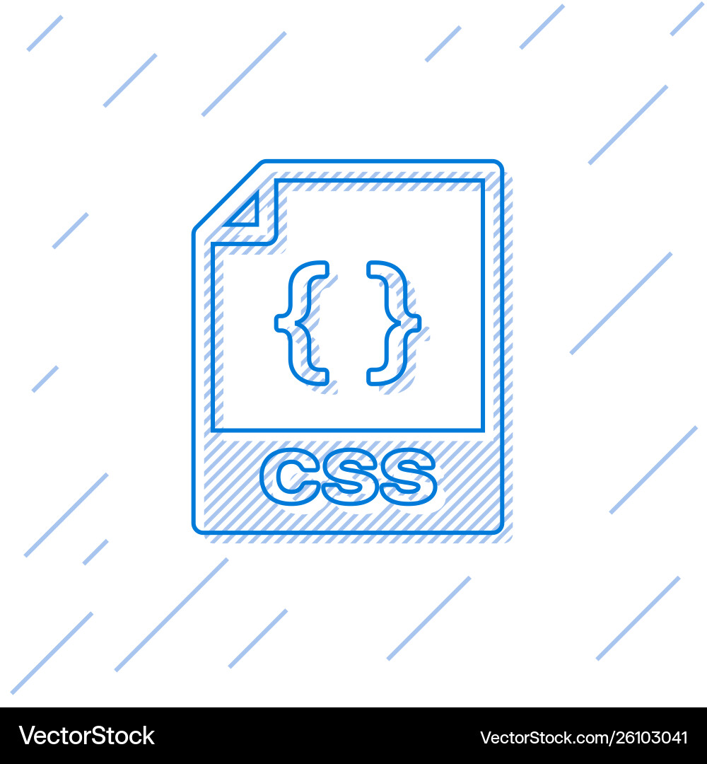 Blue css file document icon download button Blue css file document icon download button vector image