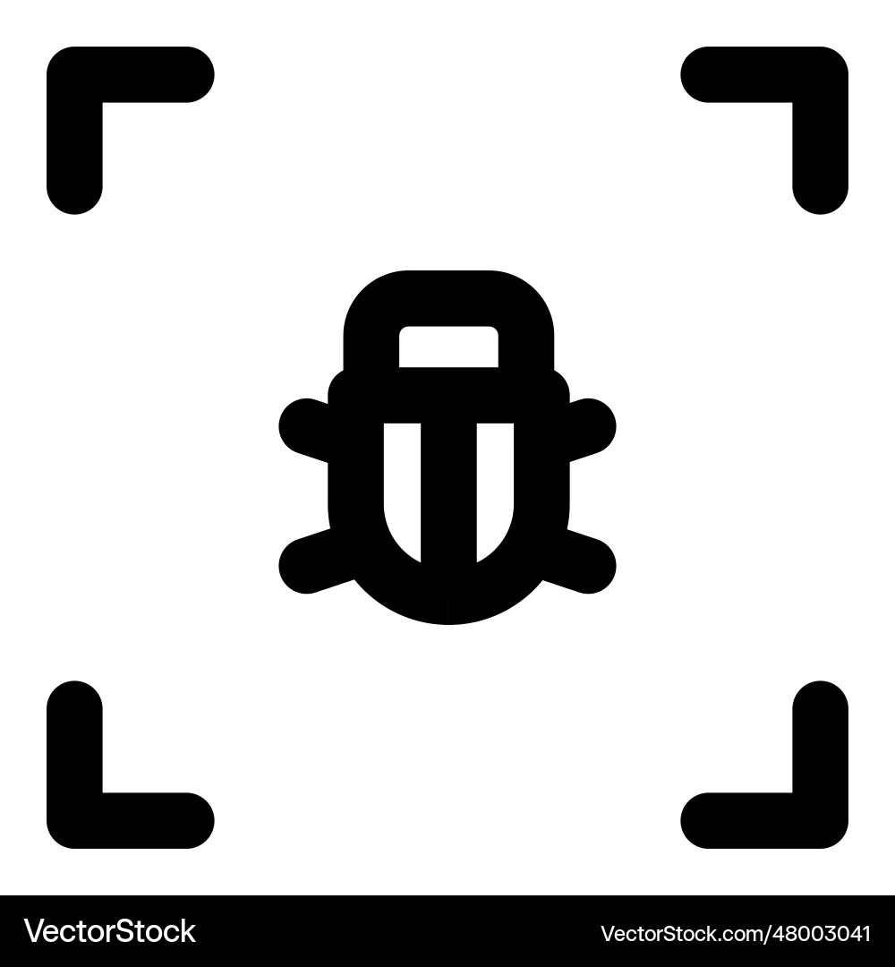 Bug scanning software for system security vector image