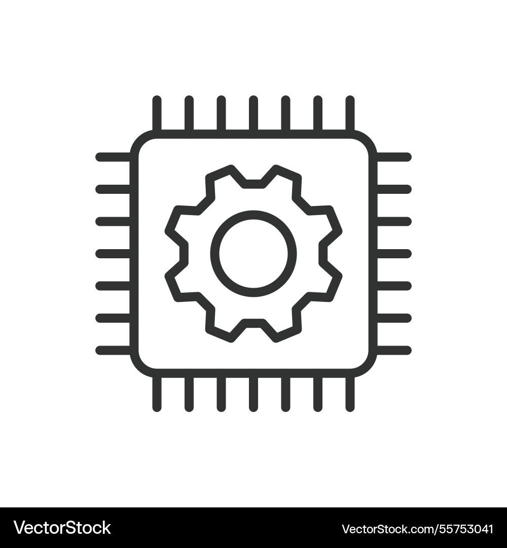 Computer technology icon in line design Computer technology icon in line design vector image