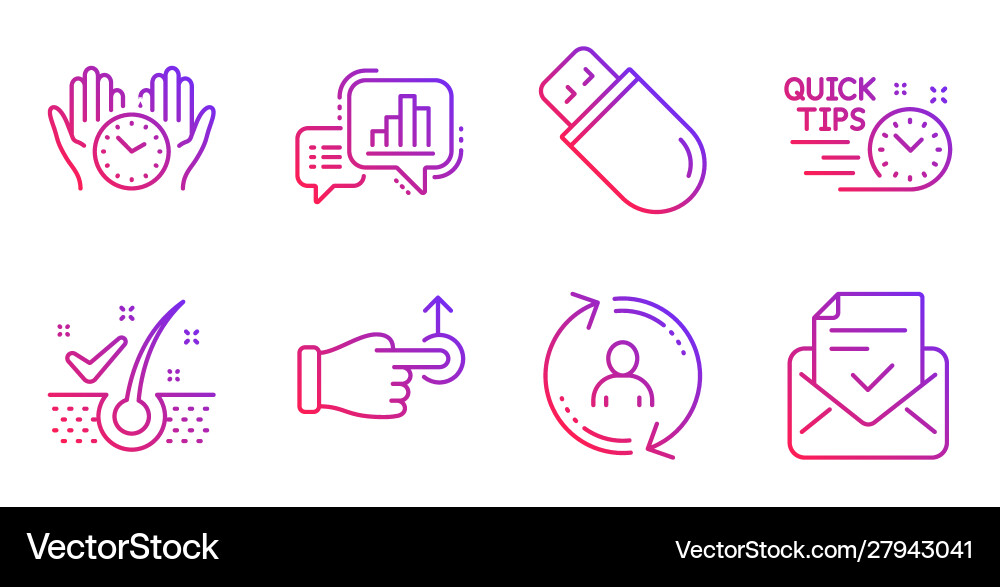 Drag drop quick tips and safe time icons set Drag drop quick tips and safe time icons set vector image
