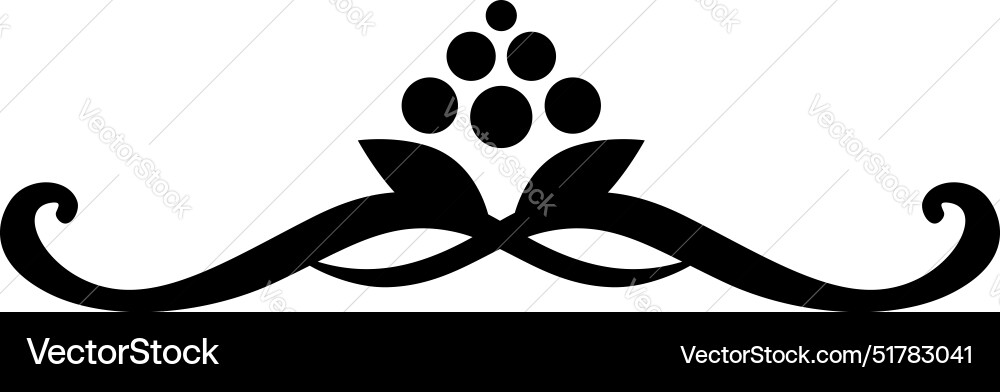 Elegant text divider swirl and leaf border Vector Image