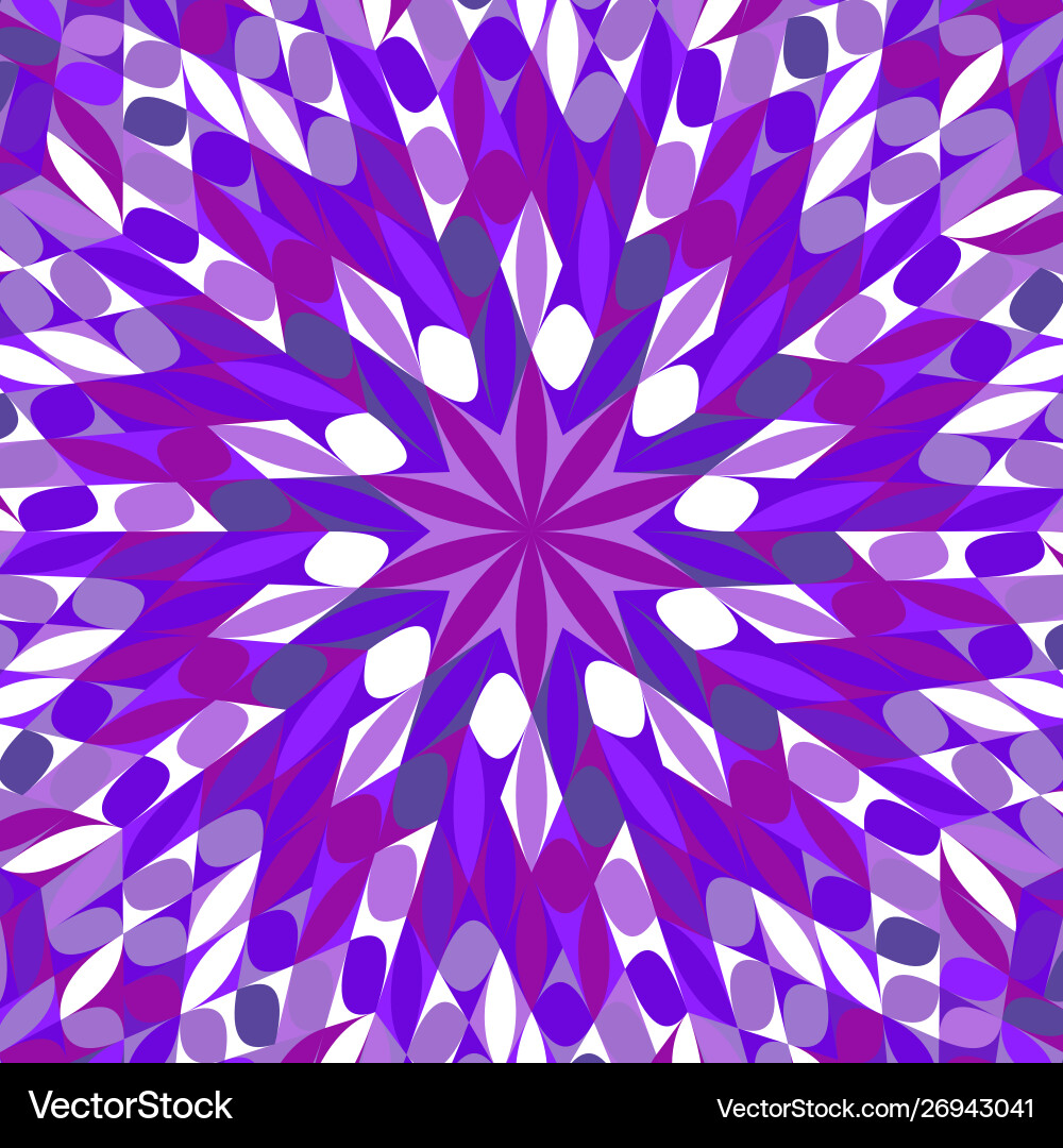 Hypnotic dynamic abstract round pattern mosaic vector image