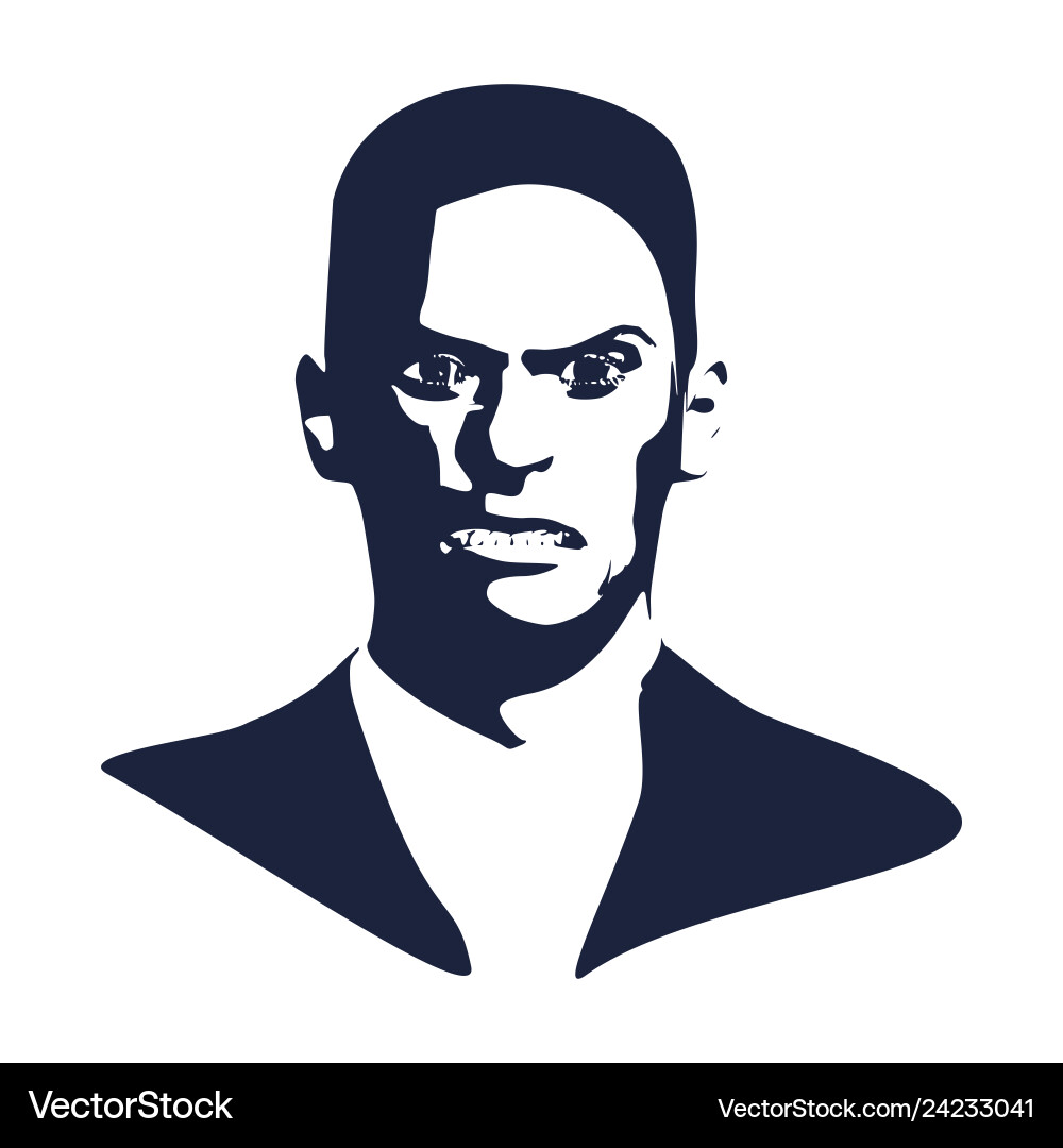 Man avatar front view Man avatar front view vector image