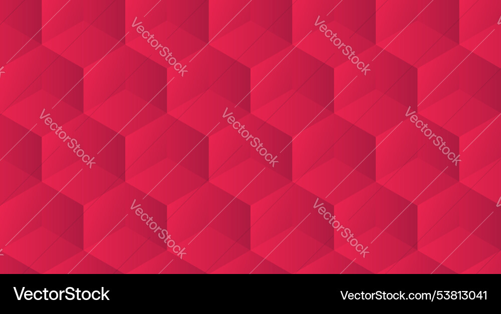 Red 3d geometric pattern background Vector Image