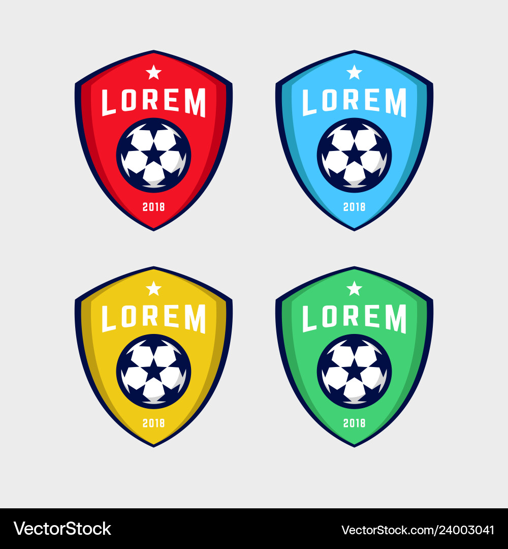 Soccer logo or football club sign badge set Soccer logo or football club sign badge set vector image