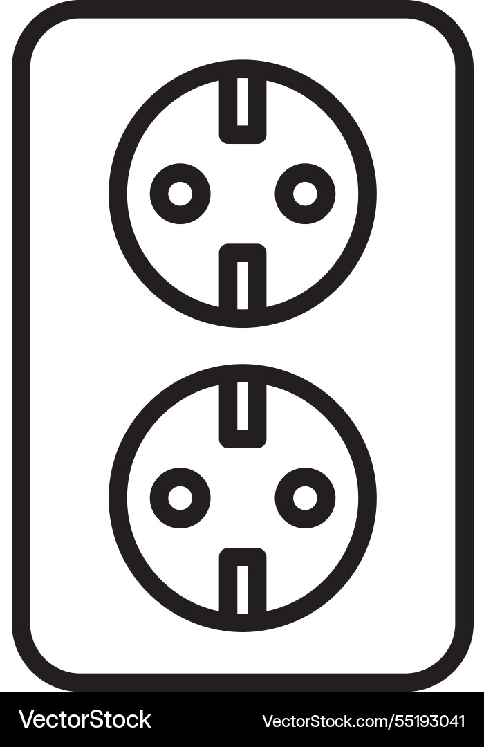 Socket line icon design Vector Image