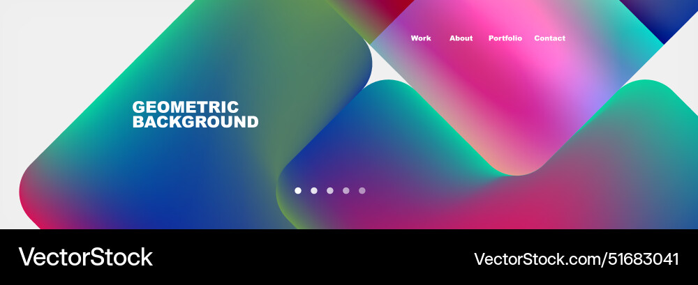 Square internet web page design template Vector Image