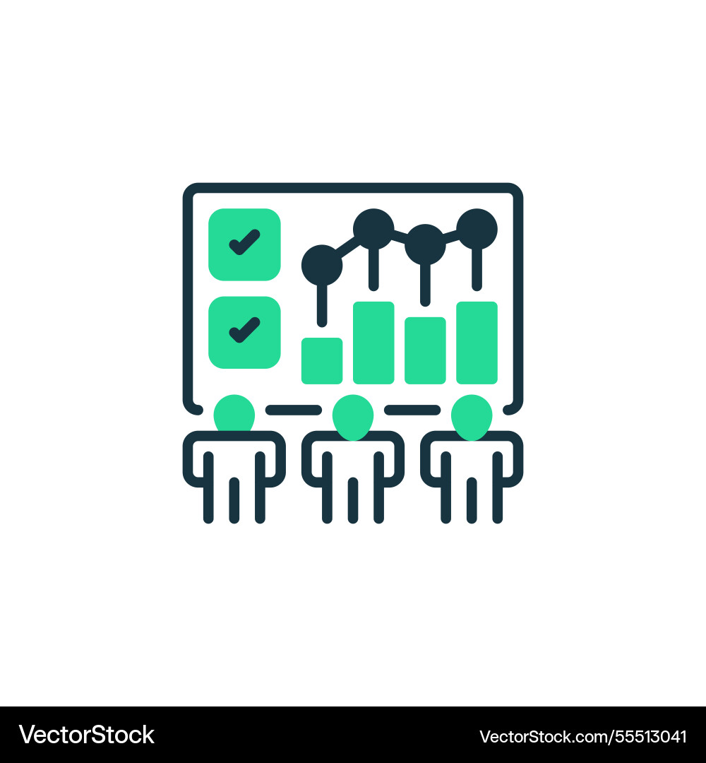 Training session two tone color icon linear style Training session two tone color icon linear style vector image
