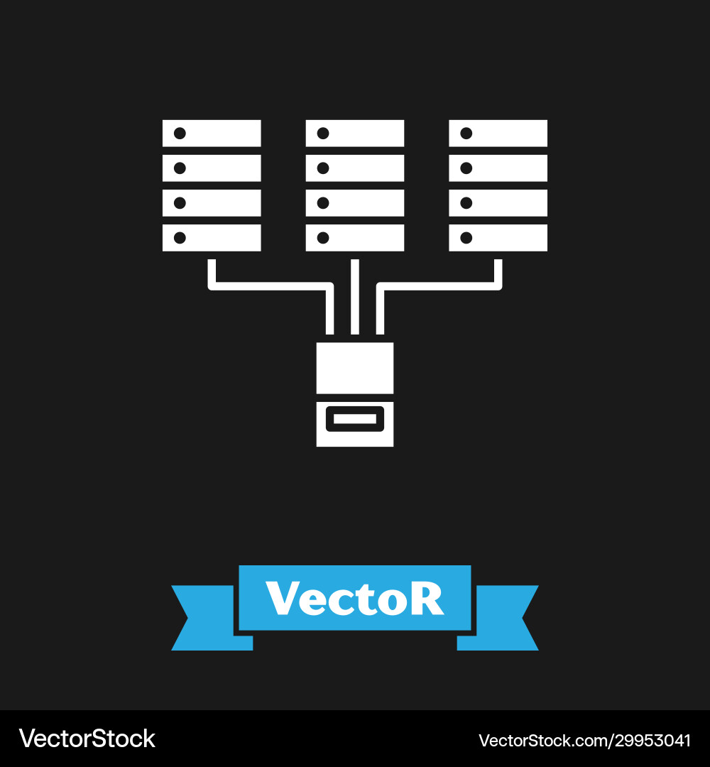 White server data web hosting icon isolated Vector Image