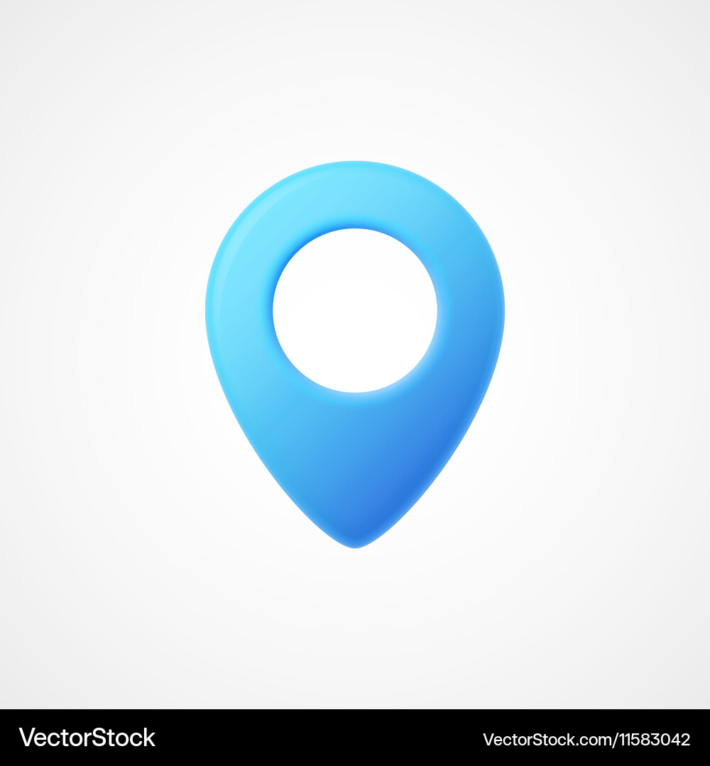 3D Map Pointer Markers vektorbild