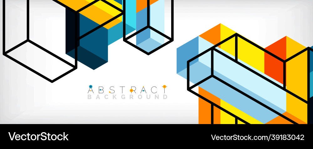 Abstract background 3d cubes cubic elements Abstract background 3d cubes cubic elements vector image