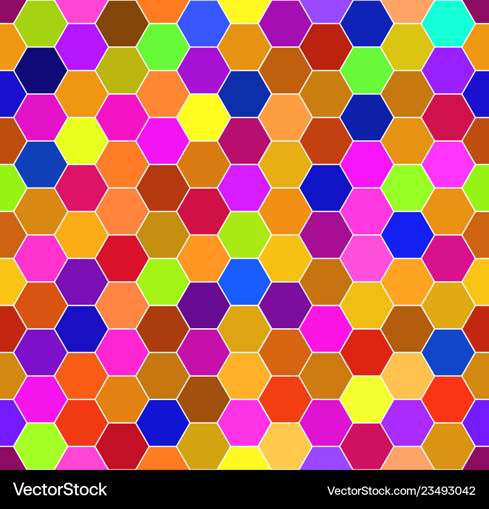 Abstract colorful honeycomb pattern vector image