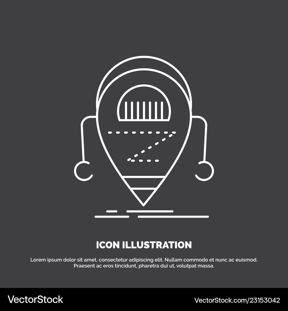 Android beta droid robot technology icon line Android beta droid robot technology icon line vector image