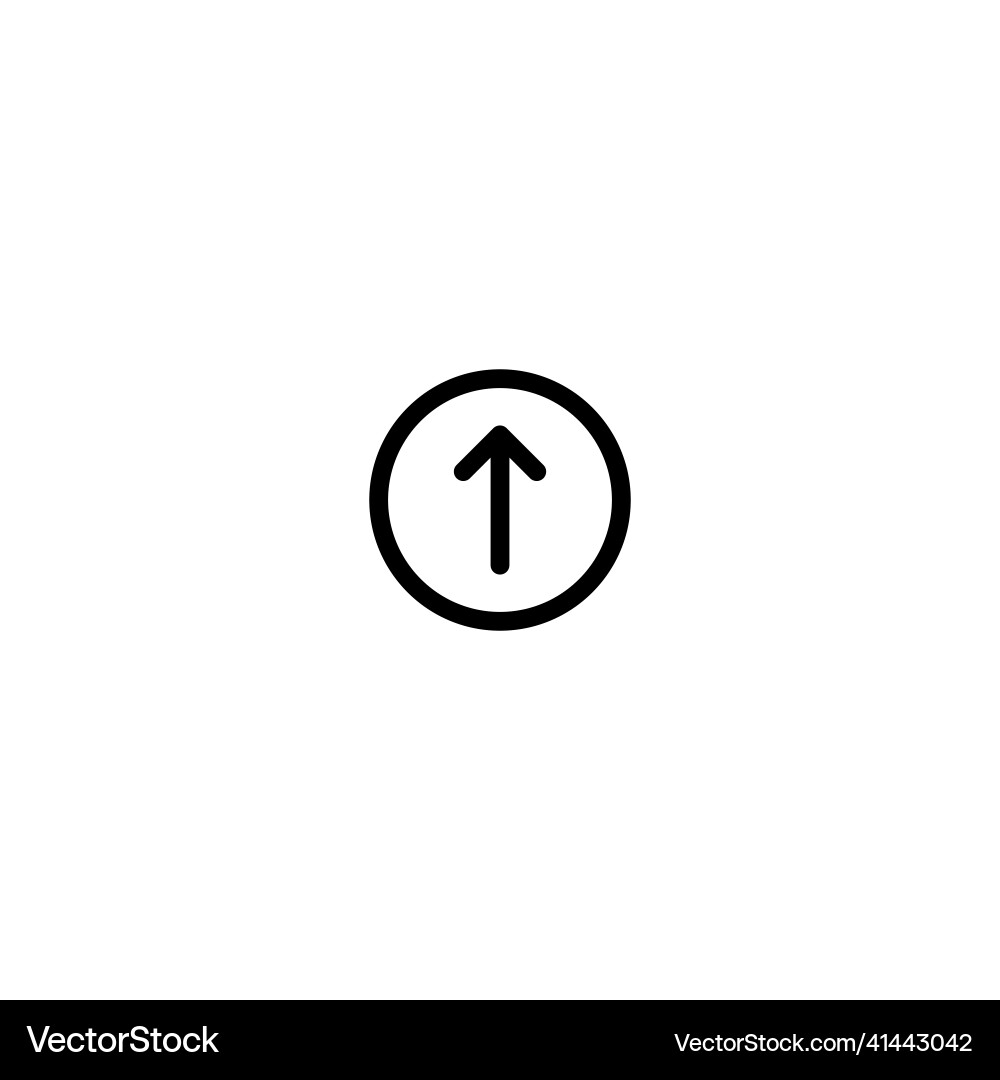 Arrow up rounded icon image style Arrow up rounded icon image style vector image