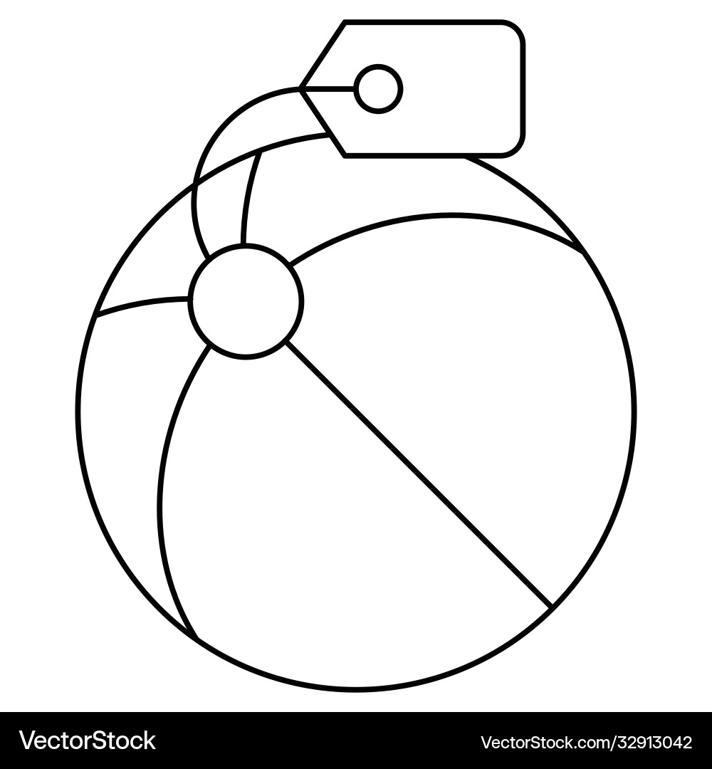 Beach ball icon summer sale related vector image