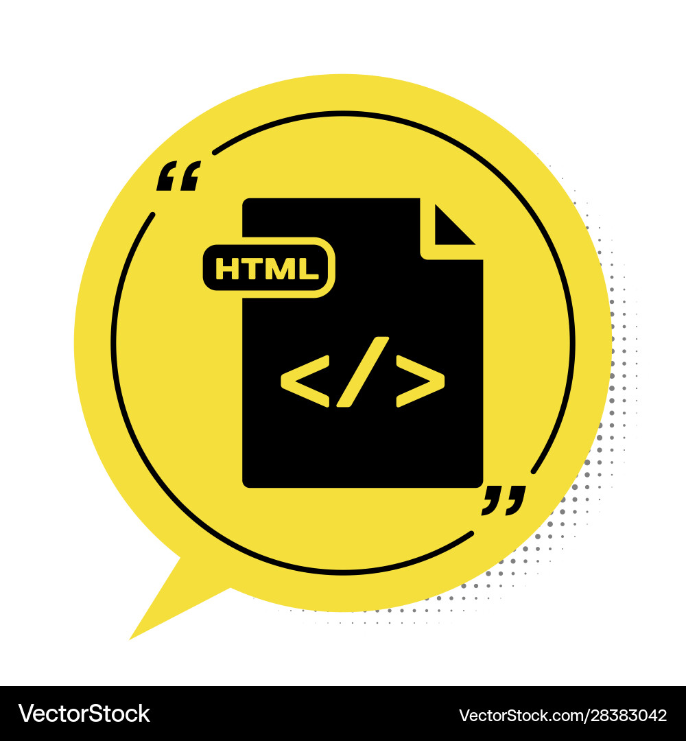 Black html file document download button Black html file document download button vector image