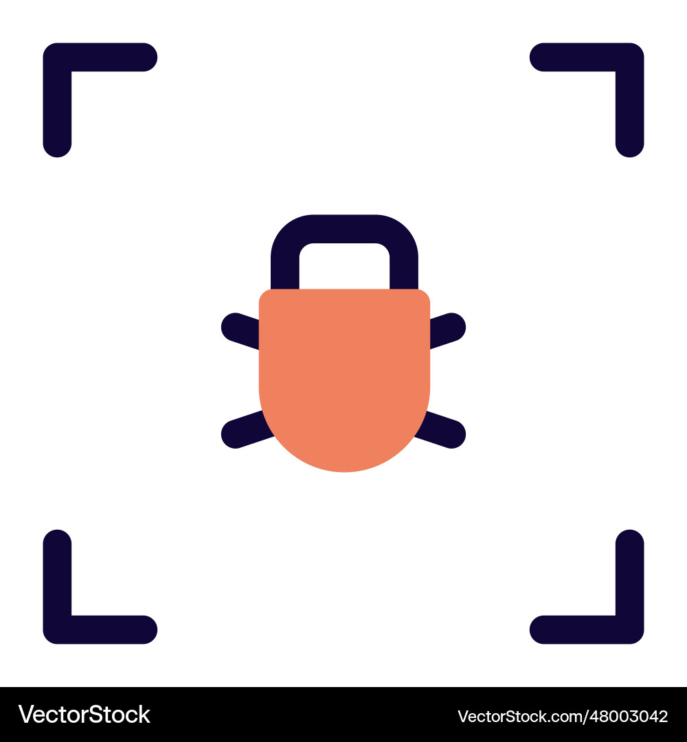 Bug scanning software for system security vector image