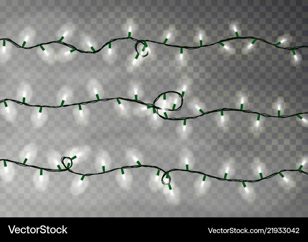 Christmas color lights string transparent effect Christmas color lights string transparent effect vector image