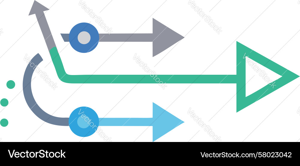 Continuous Flow Arrow Loop Diagram vector image