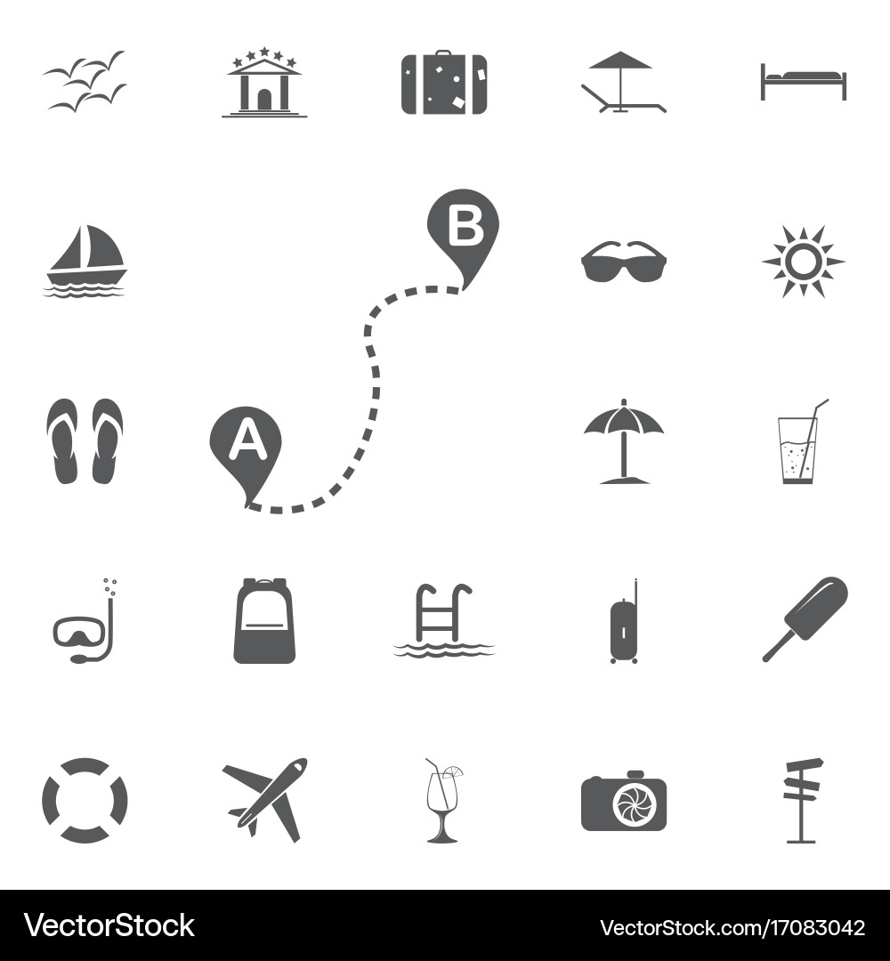 Distance solid icon navigation and route map Vector Image