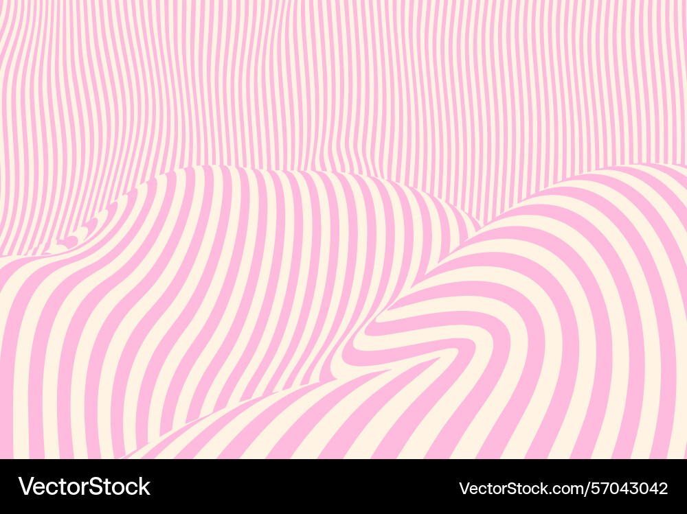 Groovy waves pattern in pink and beige creating a Groovy waves pattern in pink and beige creating a vector image