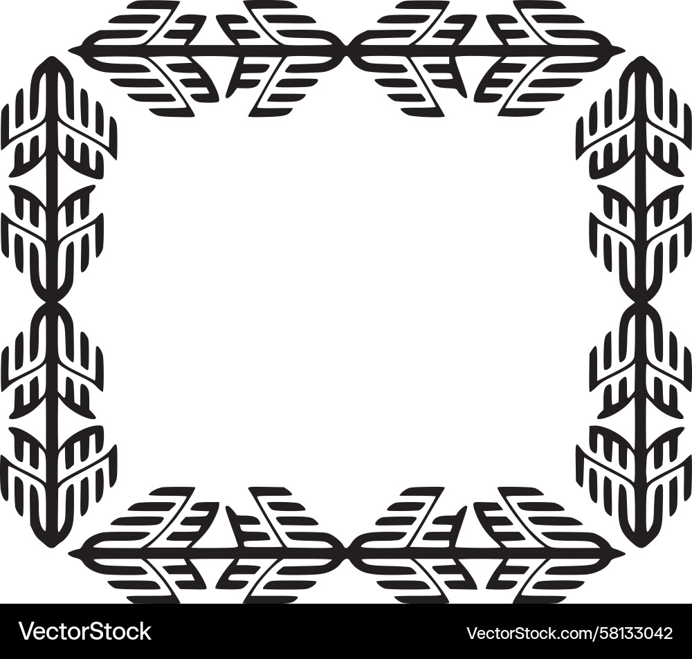 Intricate Geometric Frame Pattern Vector Image