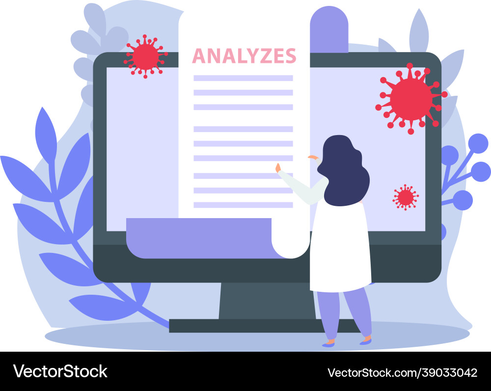 Lung computer analysis composition Lung computer analysis composition vector image