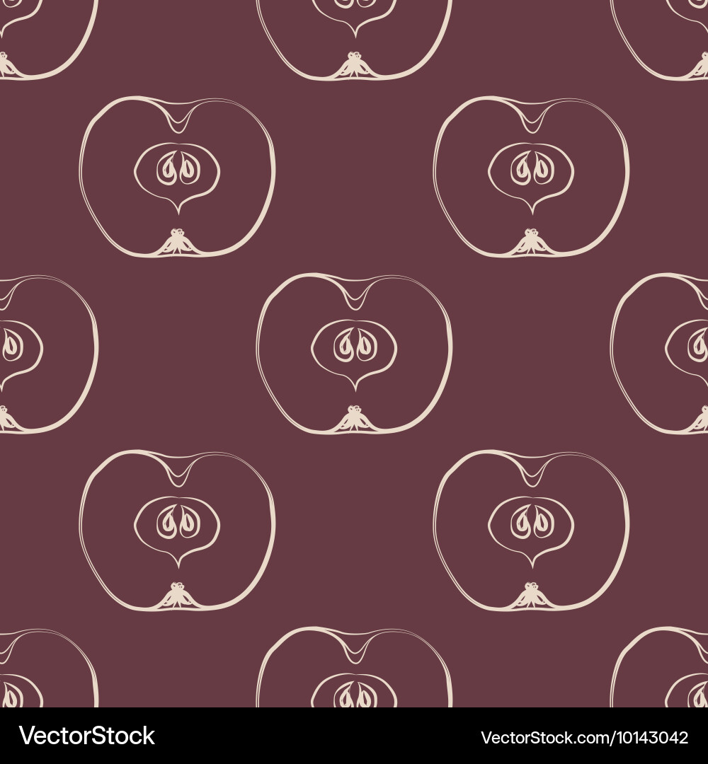 Seamless pattern with apples vector image