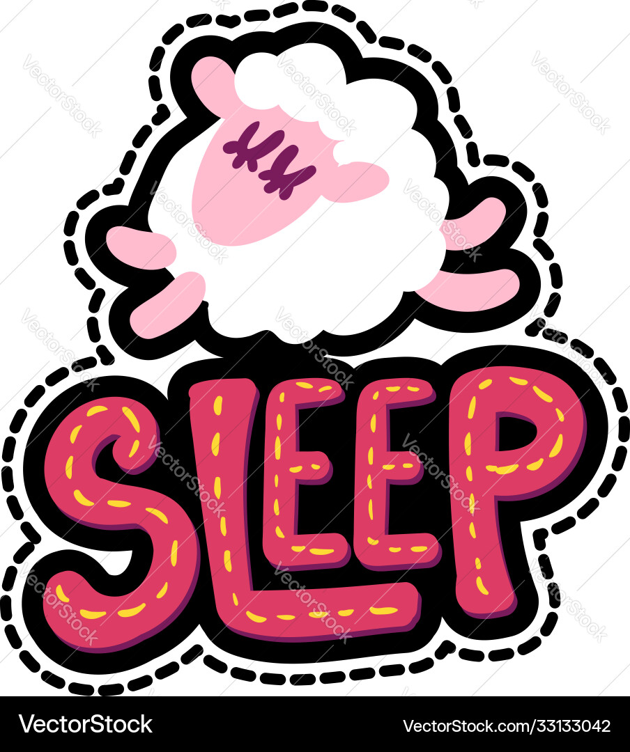 Sheep stitched frame Vector Image