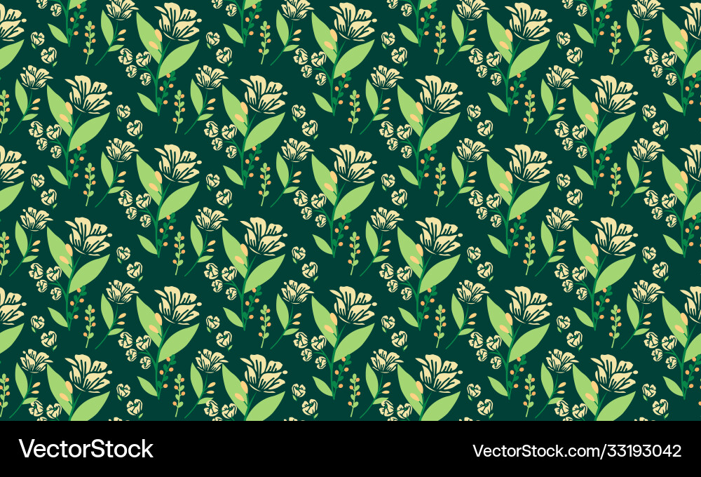 Spring flower pattern background banner design Vector Image