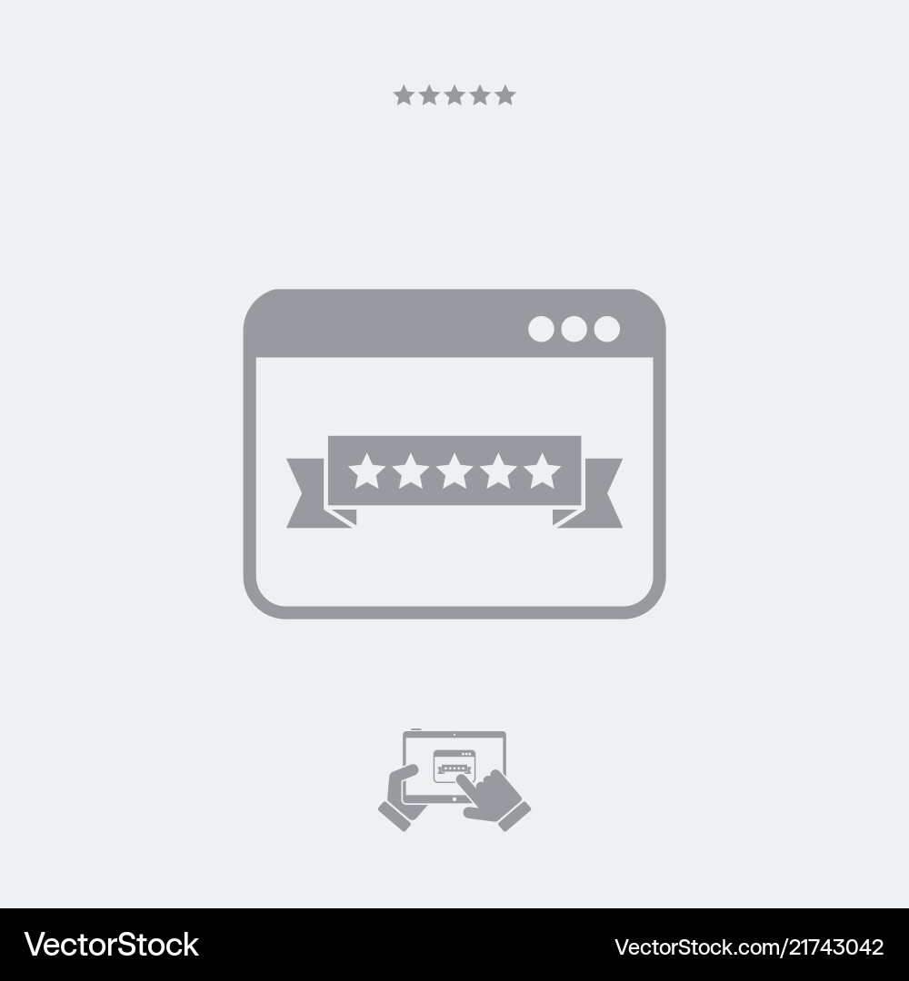 Top rating web icon Top rating web icon vector image