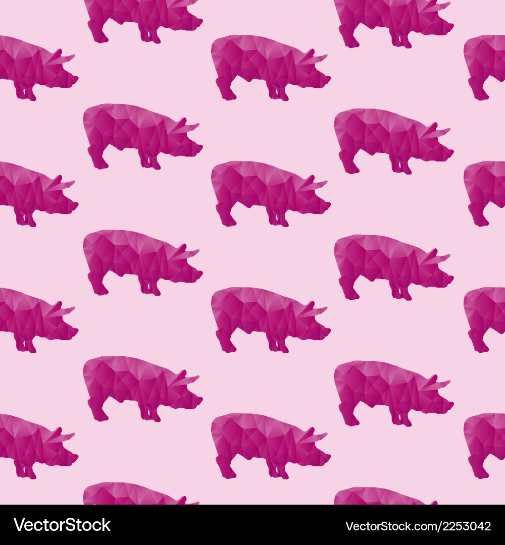 Triangular Pig Pattern vector image