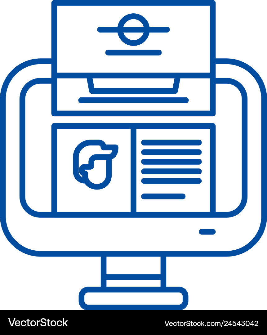 Unit analysis line icon concept Unit analysis line icon concept vector image