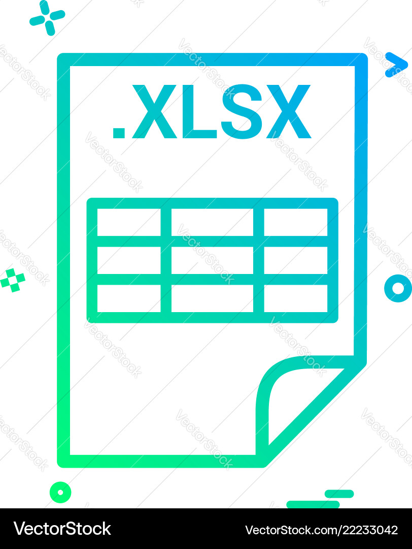 Xlsx application download file files format icon Xlsx application download file files format icon vector image