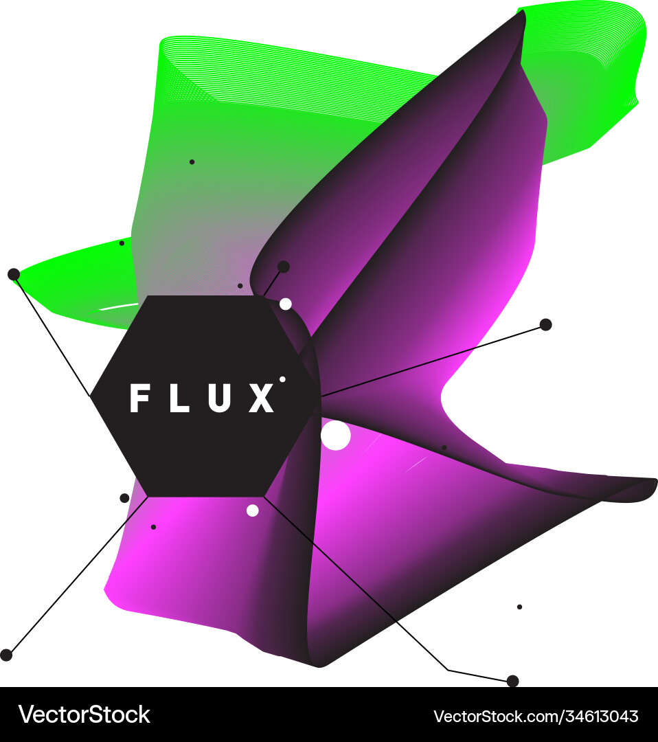 3d colorful wave background dynamic flux effect 3d colorful wave background dynamic flux effect Vector Image