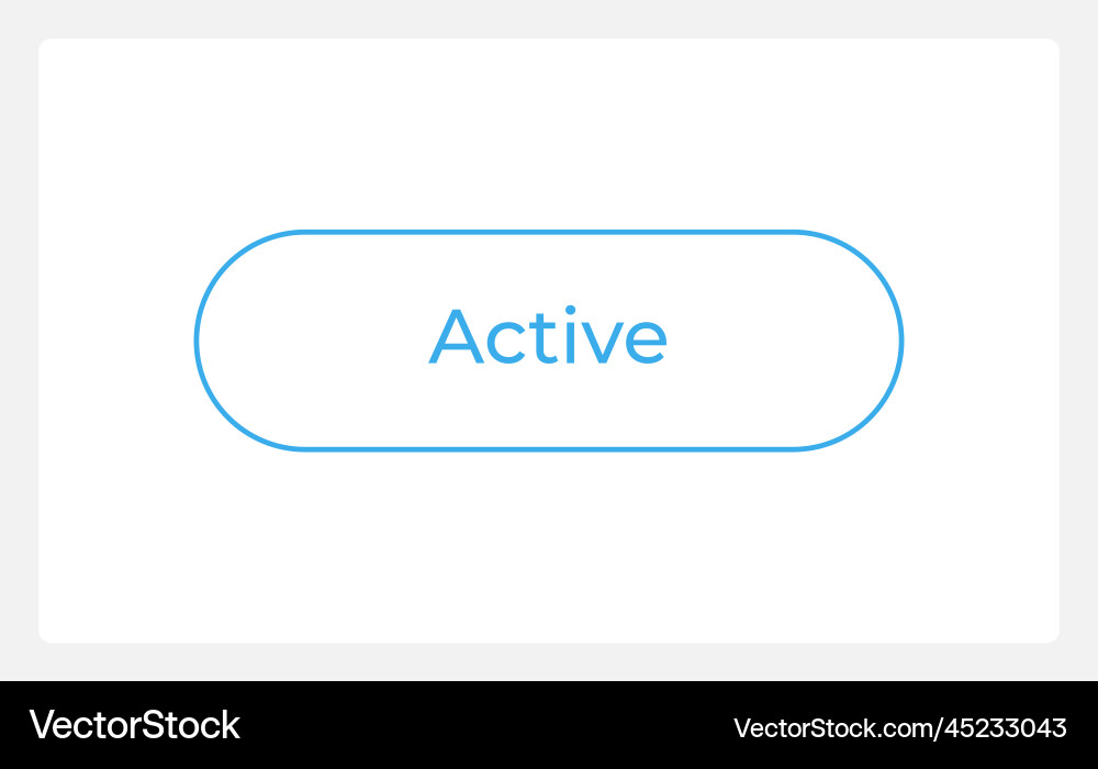 Aktive Schaltfläche Zustand ui Element Template Aktive Schaltfläche Zustand ui Element Template vektorbild
