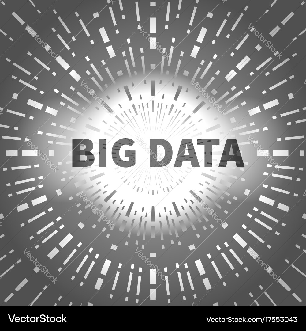 Big data design vector image