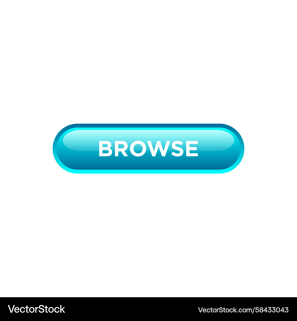 Browse Button Website Template Vector Image